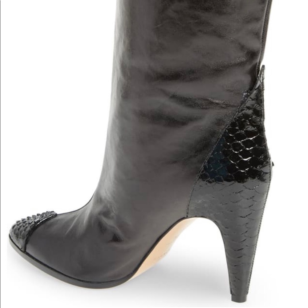 Givenchy 391/2 Kangaroo/Python Kneehigh Blk Boots - image 2